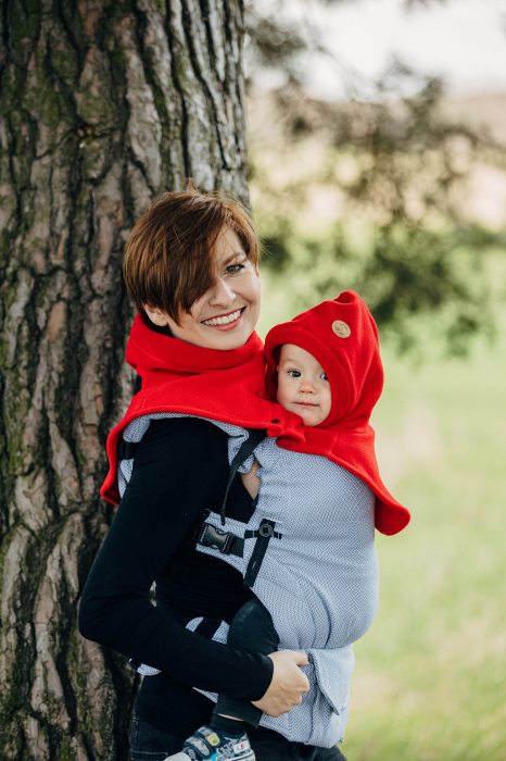 Pieptar polar fleece 2 in 1 Mami si Bebe- Turtleneck for Two Red [2]