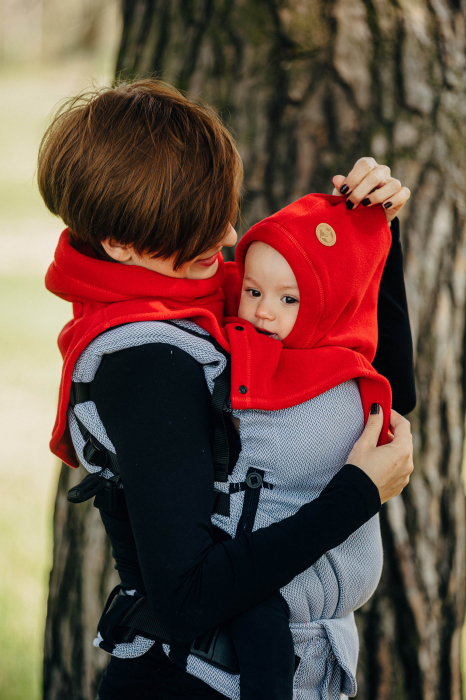 Pieptar polar fleece 2 in 1 Mami si Bebe- Turtleneck for Two Red [7]