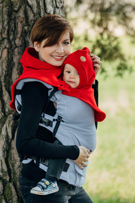 Pieptar polar fleece 2 in 1 Mami si Bebe- Turtleneck for Two Red [10]