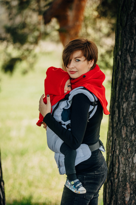 Pieptar polar fleece 2 in 1 Mami si Bebe- Turtleneck for Two Red [8]