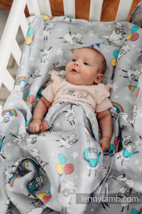 Pled muselina bambus 120x120 cm - LENNY TALES- LennyLamb [2]