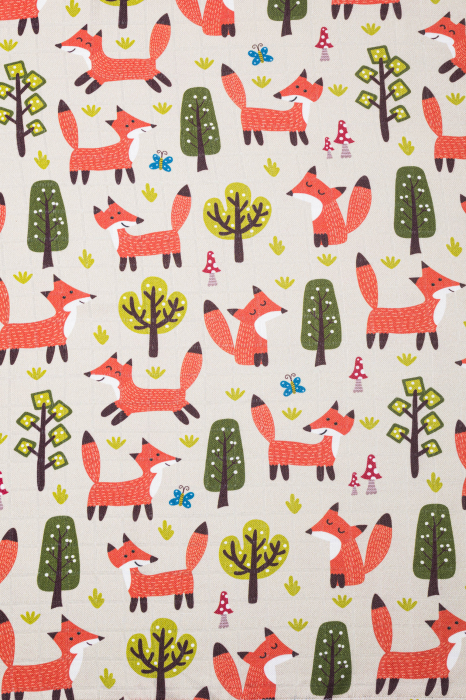 Pled muselina bambus 120x120 cm - FOXY FUN- LennyLamb [4]