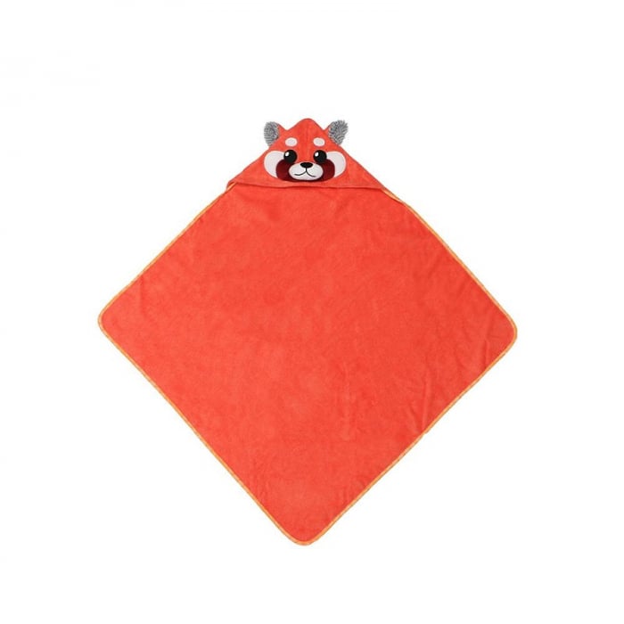Prosop de baie cu gluga, Zoocchini, 76 x7 6cm, Red Panda [2]
