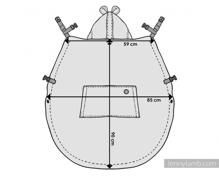 Protectie universala impermeabila babywearing- LennyLamb - Negru [9]