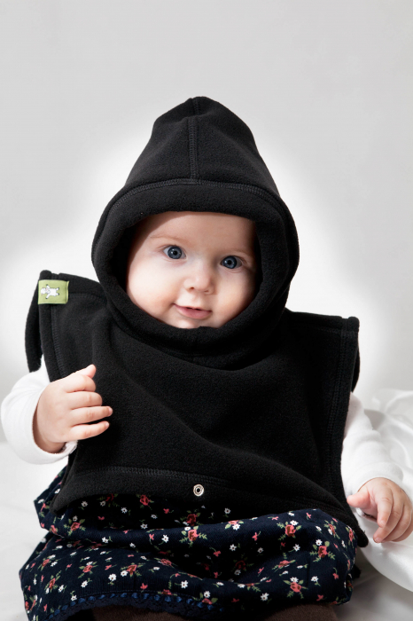 Pieptar polar fleece 2 in 1 Mami si Bebe- Turtleneck for Two Black [3]