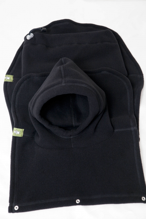 Pieptar polar fleece 2 in 1 Mami si Bebe- Turtleneck for Two Black [4]