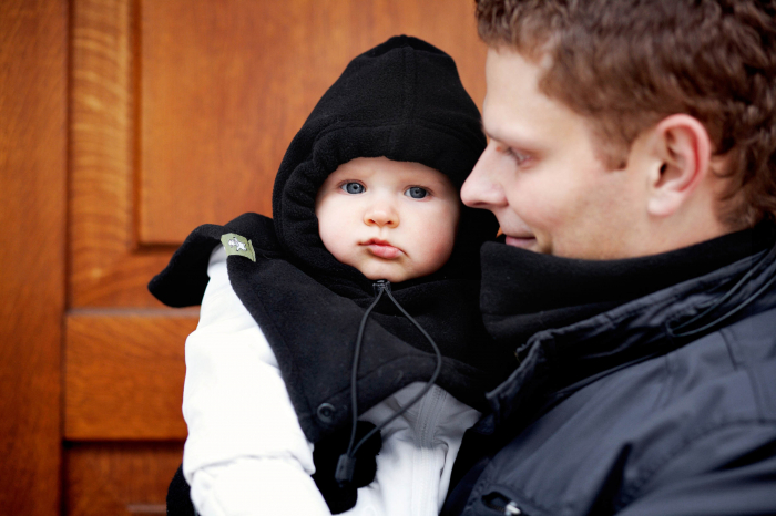 Pieptar polar fleece 2 in 1 Mami si Bebe- Turtleneck for Two Black [5]