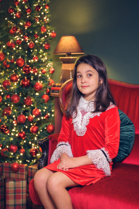 Rochie din catifea cu dantela - Christine [2]