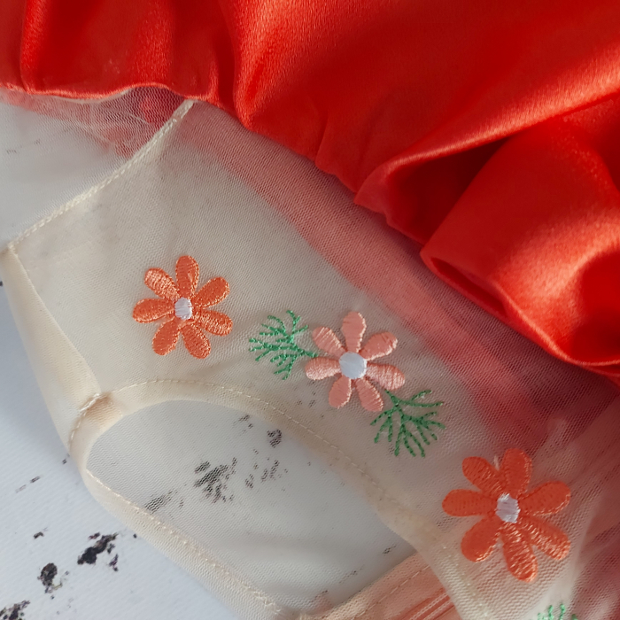 Rochie din panza de bumbac, cu broderie MUSETEL [3]