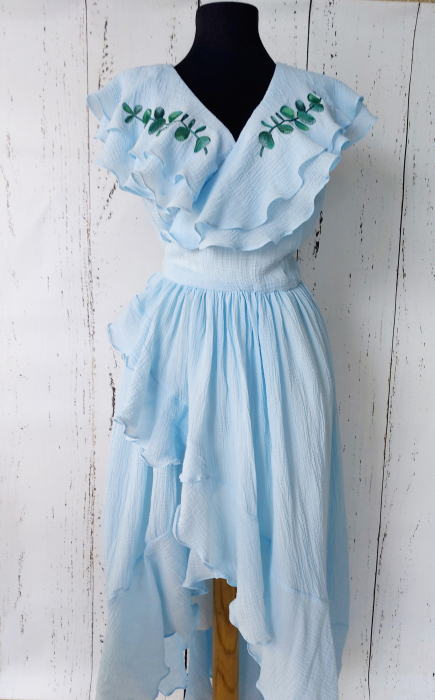 Rochie din voal natural - Eucalypt Dream - Blue Sky [2]