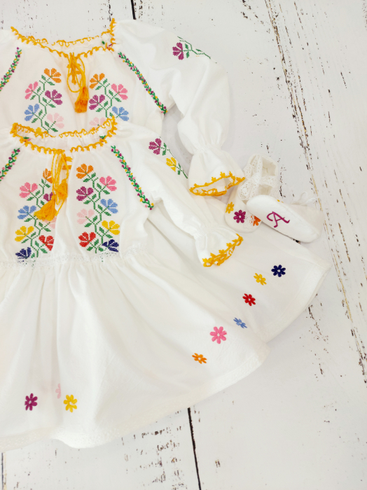 Rochie fete traditionala- Anuca - Flori pe camp [5]
