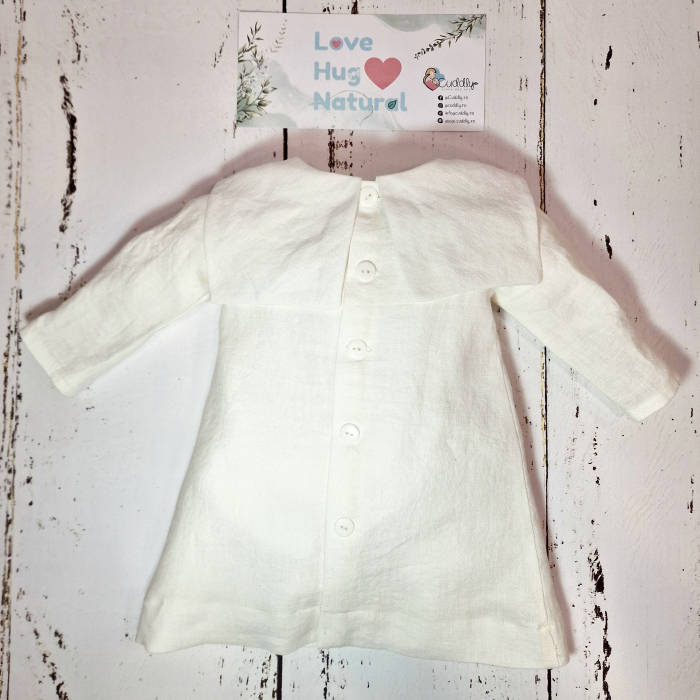 Rochie fete din in pur moale 100% - Sweet Bow [3]