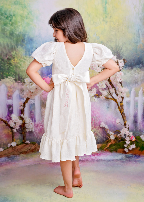 Rochie pentru fete din panza naturala I Ingrid [2]