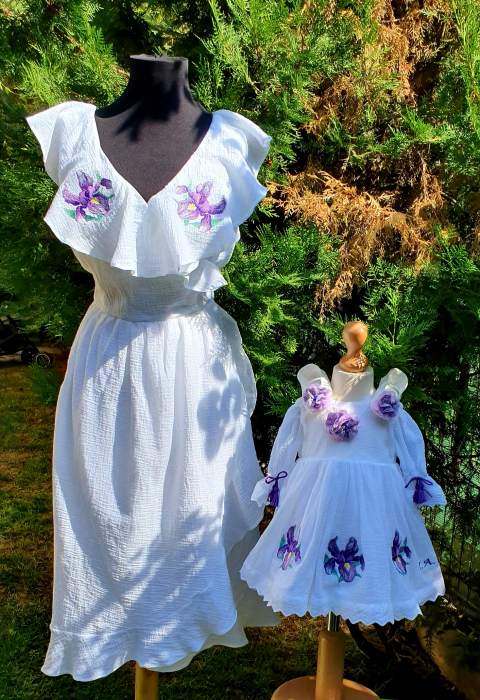 Rochie din voal de panza topita - Iris [4]
