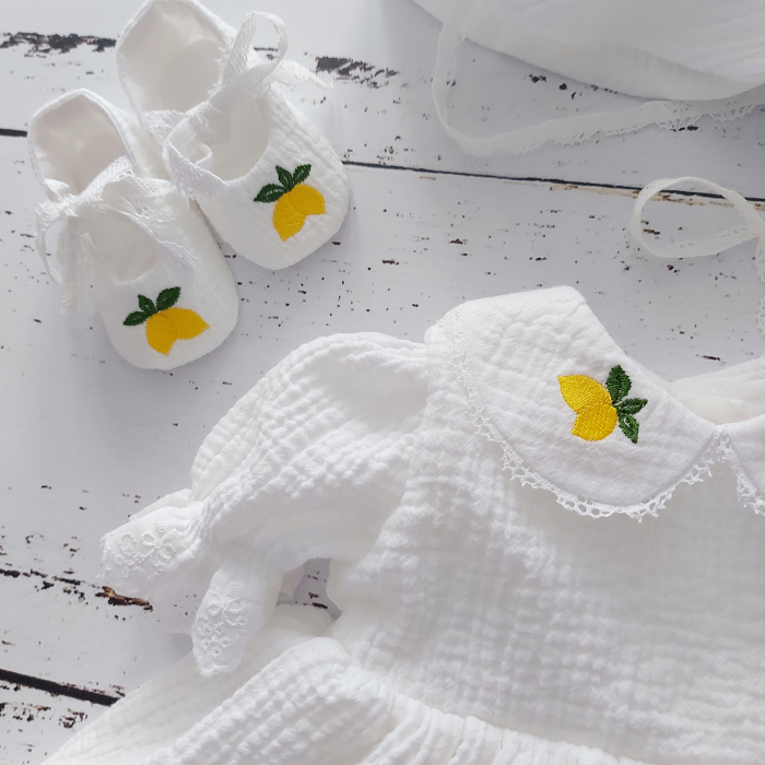 Rochita botez din muselina alba- Lemonade [5]