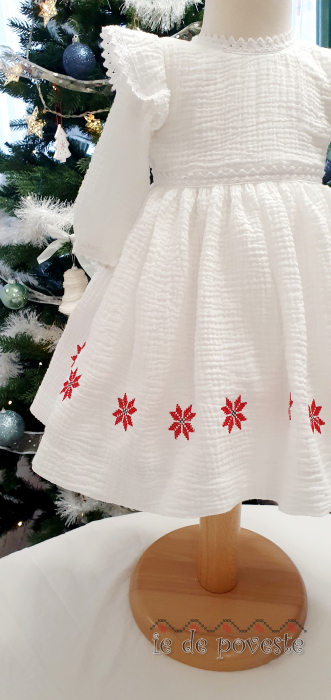 Rochie fetite pentru botez I Muselina I Colul Morii [3]