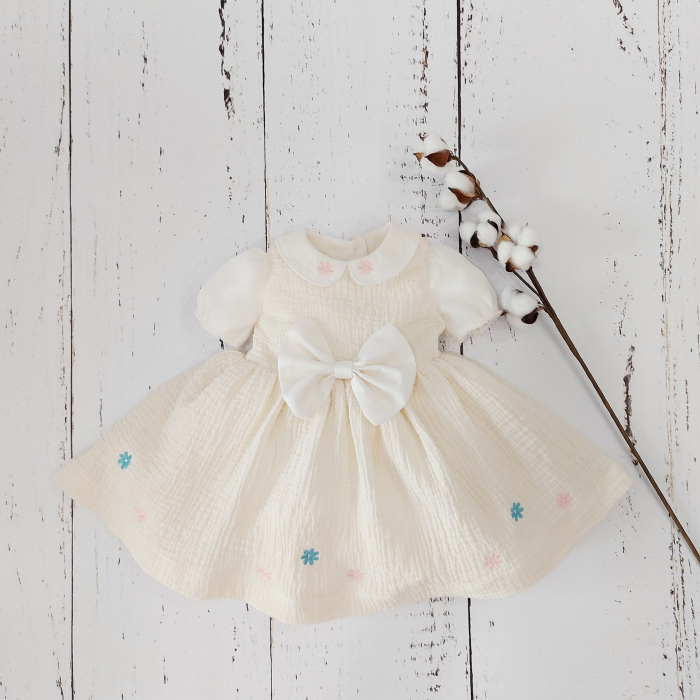 Rochita botez Sweet Blossom - Pink & Blue [4]