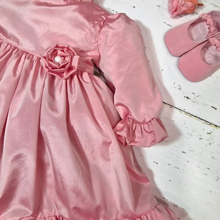 Rochita din matase naturala Pink Rose [4]