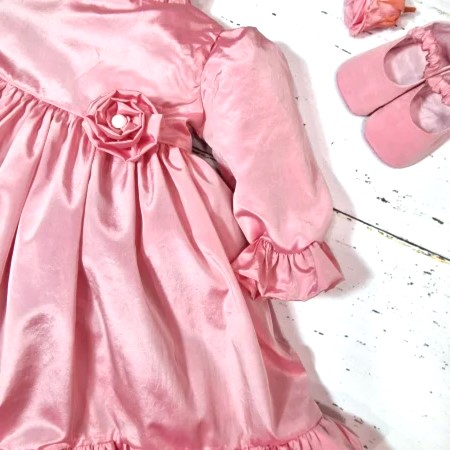 Rochita din matase naturala Pink Rose [8]