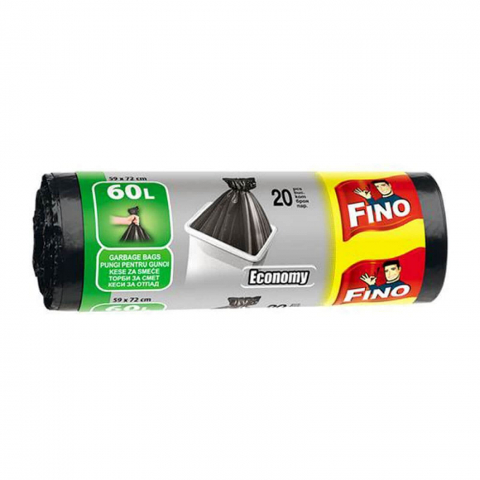 Saci menajeri, gunoi, Fino Economy, 60 l, 20 buc   rola [1]