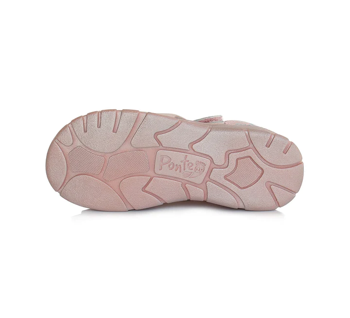 Sandale fete din piele, roz cu pestisori Ponte20 - D.D.Step [6]