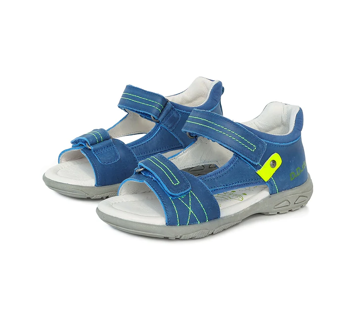Sandale piele baieti, albastre, flexibile, cu velcro- D.D.Step [4]