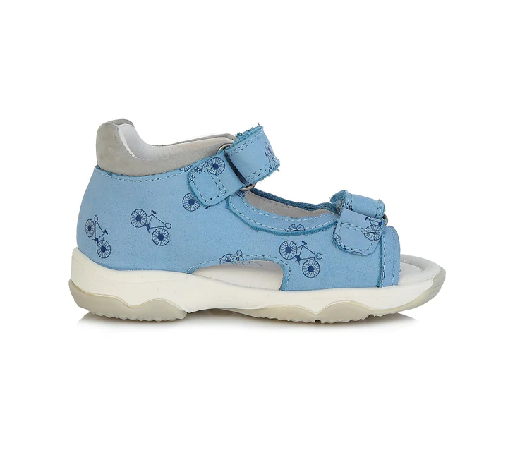 Sandale piele baieti, bleu, flexibile, cu velcro- D.D.Step [3]