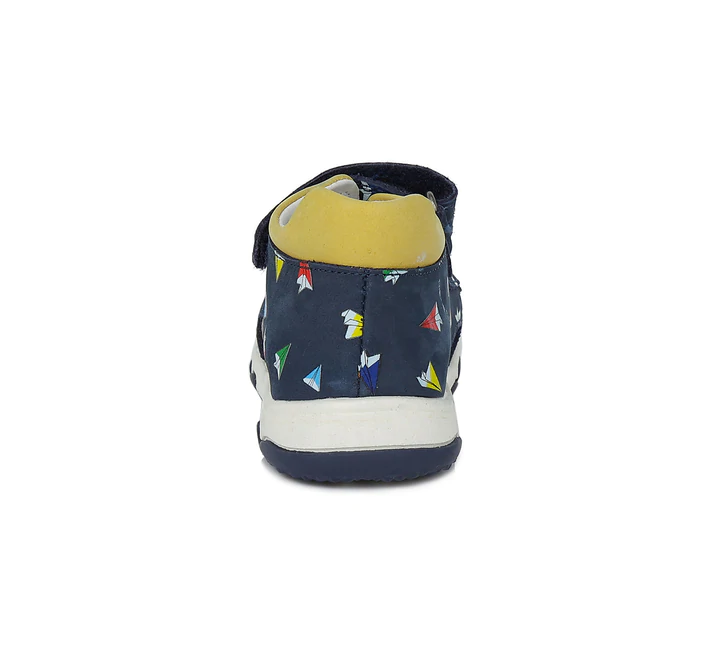 Sandale piele baieti, albastre, flexibile- D.D.Step [3]