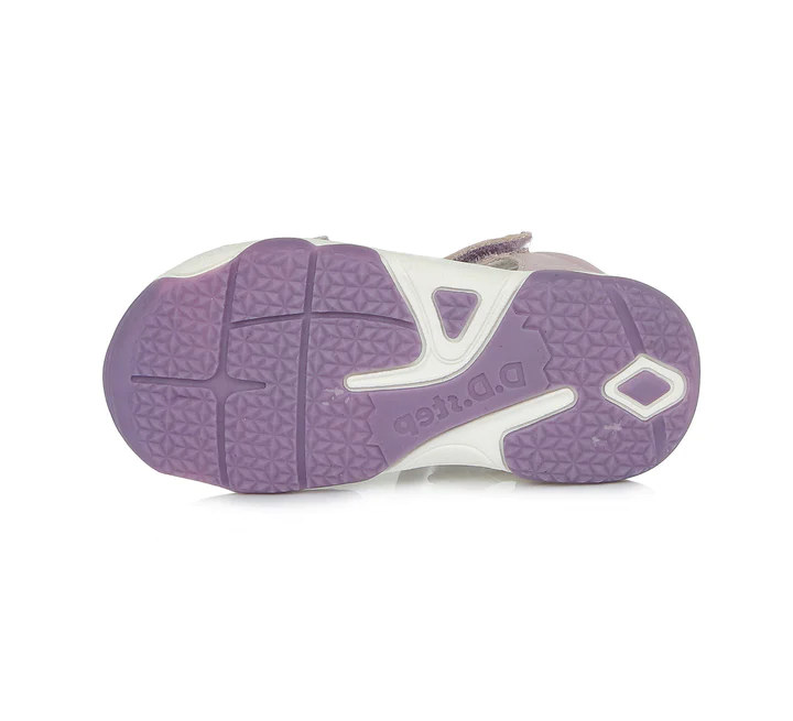 Sandale piele fete, mov cu frunze, flexibile- D.D.Step [6]