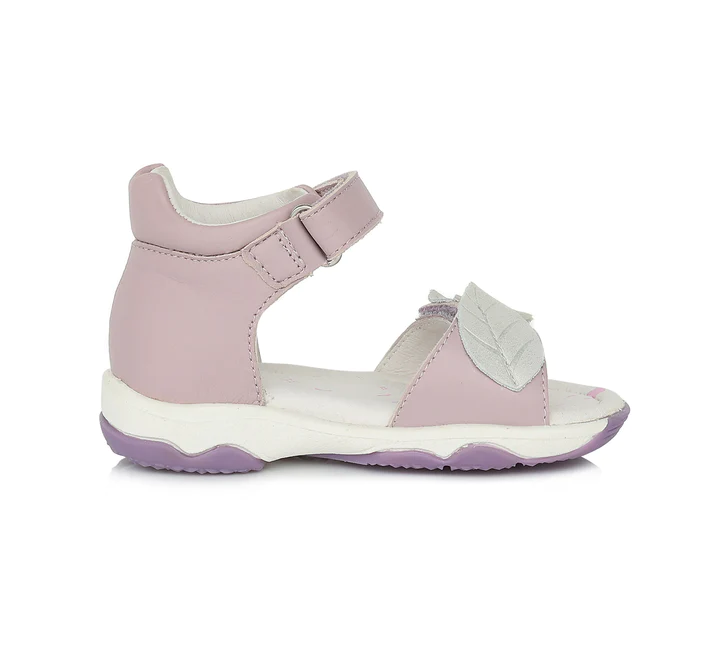 Sandale piele fete, mov cu frunze, flexibile- D.D.Step [4]