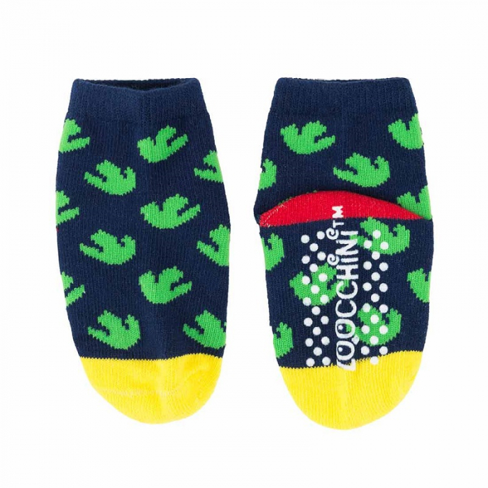 Set pantaloni si soseste antiderapante, Zoocchini, 12-18 Luni, Dino [6]