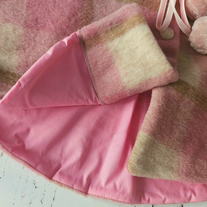 Set pelerina si boneta pentru fetite - Pink Lady [2]