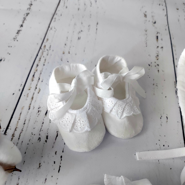 Rochita din catifea de bumbac - White Snow [2]
