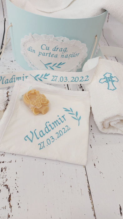 Trusou botez si cutie personalizata Baby Blue [3]