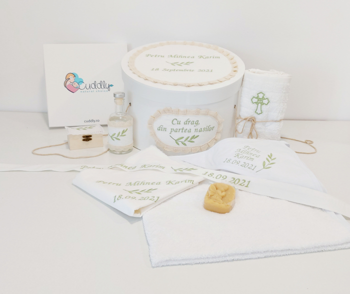 Cutie trusou botez Greenery [5]