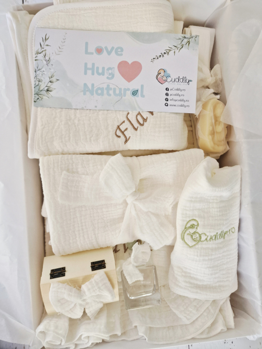 Trusou botez integral din muselina- ALB- 10 piese [2]