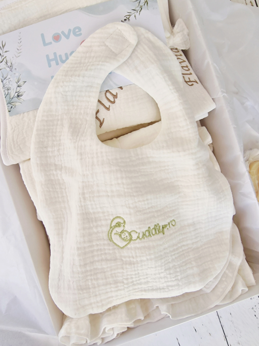 Trusou botez integral din muselina- ALB- 10 piese [5]