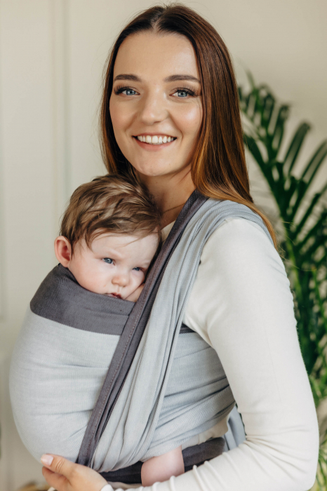 Wrap tesut pentru bebelusi - COOL GREY- marime M [13]