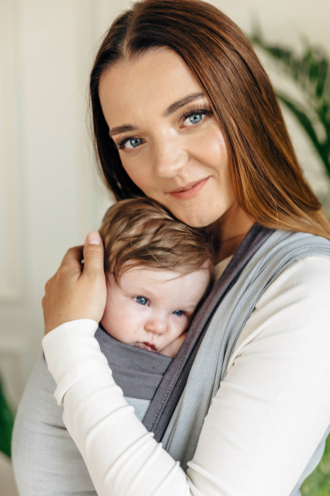 Wrap tesut pentru bebelusi - COOL GREY- marime M [2]
