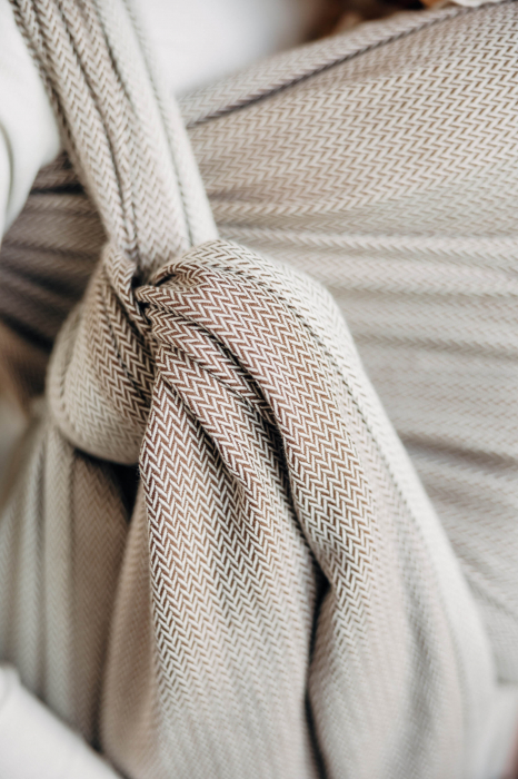 Wrap tesut pentru bebelusi LITTLE HERRINGBONE ALMOND - marime M - grad B [6]