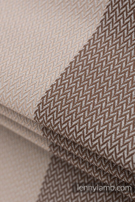 Wrap tesut pentru bebelusi -LITTLE HERRINGBONE BABY CAFFE LATTE - marime M - grad B [15]