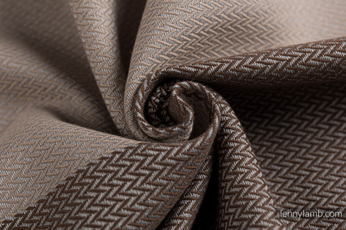 Wrap tesut pentru bebelusi -LITTLE HERRINGBONE BABY CAFFE LATTE - marime M - grad B [16]