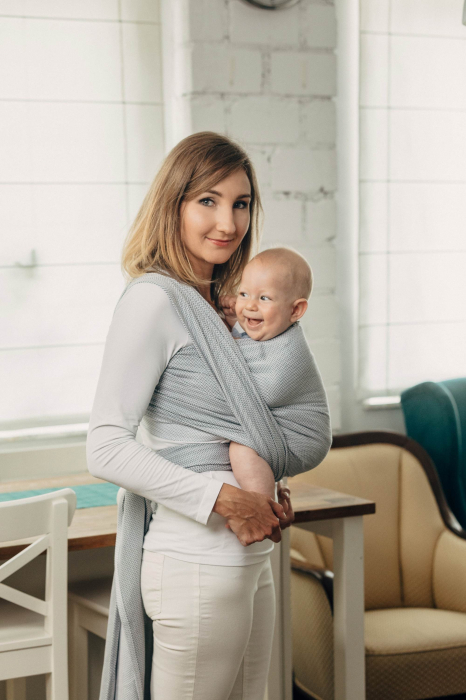 Wrap tesut pentru bebelusi LITTLE HERRINGBONE GREY - marime M - grad B [3]