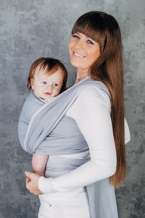 Wrap tesut pentru bebelusi LITTLE HERRINGBONE GREY - marime M - grad B [7]