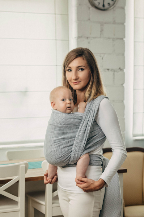 Wrap tesut pentru bebelusi LITTLE HERRINGBONE GREY - marime M - grad B [2]