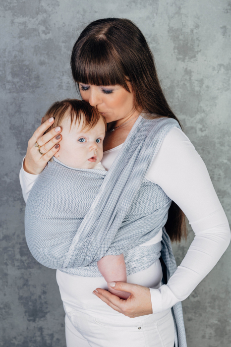 Wrap tesut pentru bebelusi LITTLE HERRINGBONE GREY - marime M - grad B [6]