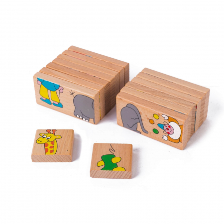 Alfabetar din lemn cu abac, litere si imagini in limba engleza [1]