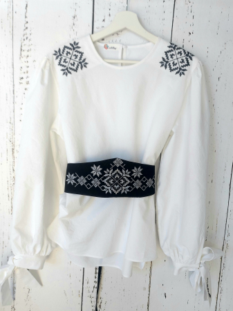 Ie Femei - Bluza dama din panza cu broderie traditionala - MAMA