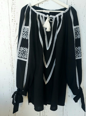 Ie de Poveste - Ie dama din panza topita MAMA - Negru