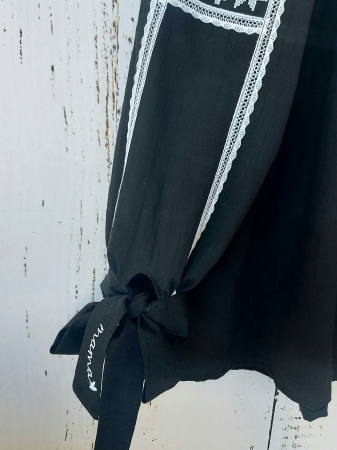 Ie dama din panza topita MAMA - Negru [2]